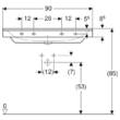 Раковина Geberit Xeno2 500.531.01.1 90 см без перелива, фото 3