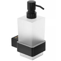 Дозатор для жидкого мыла Genwec Pompei GW05 59 04 03 с черным держателем., фото 1