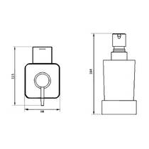 Дозатор для жидкого мыла Genwec Pompei GW05 59 04 03 с черным держателем., фото №2
