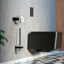 Тримач для туалетного паперу Genwec Pompei GW05 61 04 03 без кришки, чорний матовий, фото №4