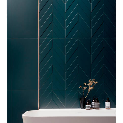 Керамограніт Marca Corona E830 4D.Plain Deep Blue Matt 40x80 см, фото 3