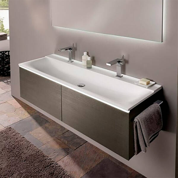 Раковина Geberit Xeno2 500.277.00.1, 140 см без переливу, колір білий мат, фото 6
