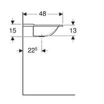 Раковина Geberit Xeno2 500.276.00.1, 140 см без перелива, цвет белый мат, фото №5