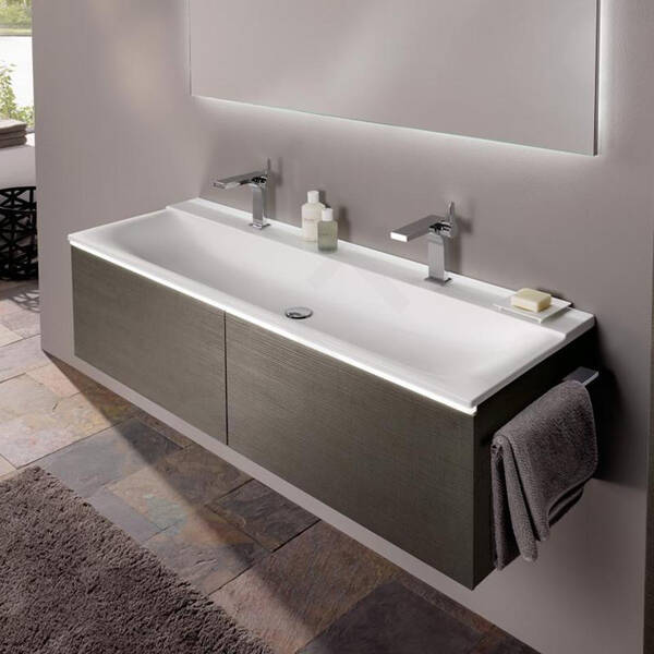 Раковина Geberit Xeno2 500.279.00.1 160 см без переливу, колір білий мат, фото 6