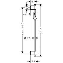 Душова штанга Hansgrohe Unica Varia 27355000 72 см хром, фото №2