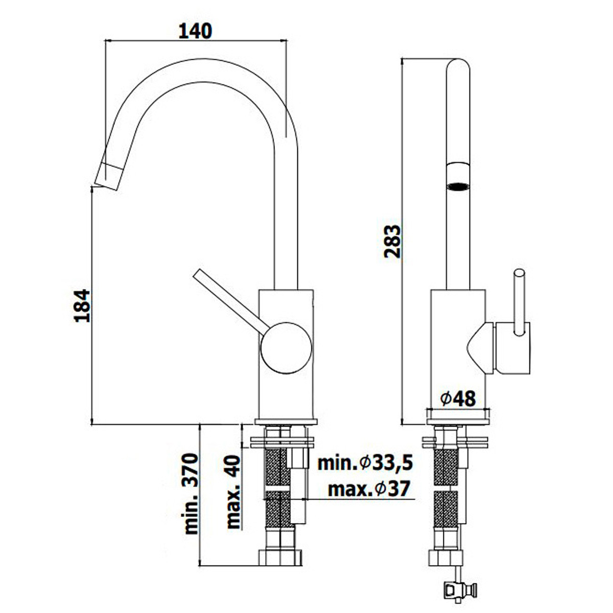 LIG078CR LIGHT Змішувач для раковини, без донного клапану, хром (1 сорт)