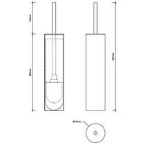 Щітка для унітаза Decor Walther Mikado MK SBG 0521460 чорний матовий, фото №2