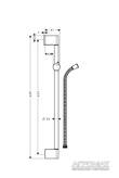 Душова штанга Hansgrohe Unica 27615000 зі шлангом для душу, фото 2