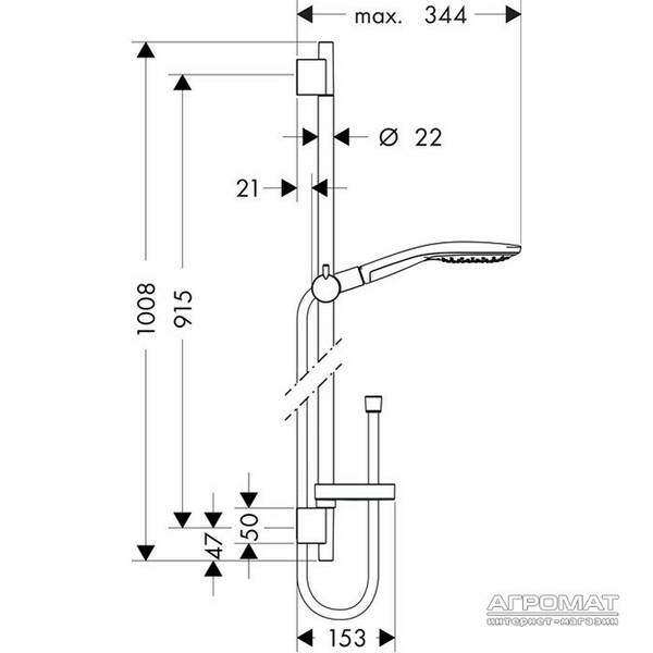 Душовий набір Hansgrohe Raindance Select 27803000, фото 3