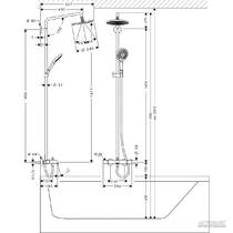 Душевая система Hansgrohe Raindance Select 27117000 с термостатом, фото №2