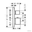 Смеситель скрытого монтажа для ванны/душа Hansgrohe Metris 31573000 с термостатом, фото 2