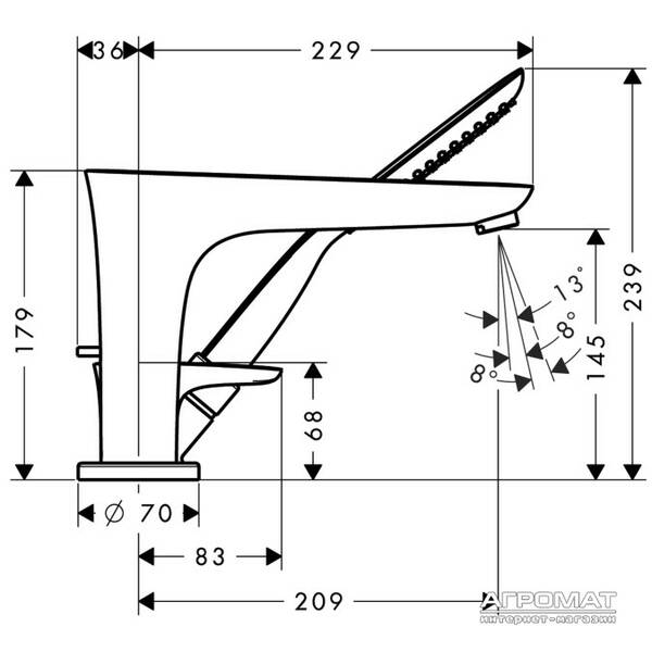 Смеситель для ванны Hansgrohe PuraVida 15432000, фото 2