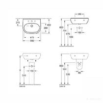 Раковина Villeroy&Boch O. Novo 51605501 55 см, фото №2