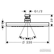 Верхній душ Hansgrohe Croma 26464000, фото №2