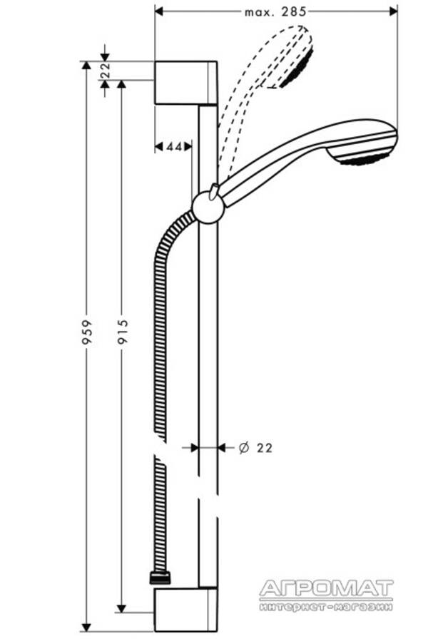 Душовий набір Hansgrohe Crometta 27729000, фото 2