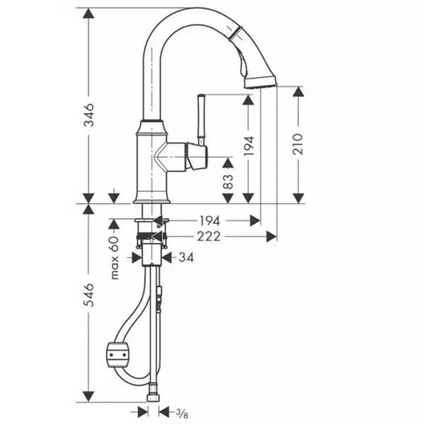 Змішувач для кухні Hansgrohe Talis Classic 14864000, фото 2