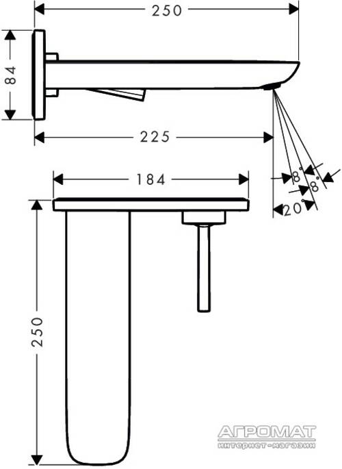 Смеситель скрытого монтажа для раковины Hansgrohe PuraVida 15085000, фото 2