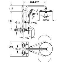 Душевая система Grohe Euphoria System 27475001 с термостатом, хром, фото №2