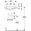 Раковина Geberit Acanto 500.635.01.2 40 см отверстие вправо, без перелива, фото 5
