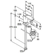 Змішувач для раковини Kludi Pure&Solid 343850575 хром, фото №2