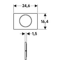 Клавиша смыва Geberit Sigma10 115.787.SN.5 с системой смыв - стоп, с антивандальной крепью, цвет нержавеющая сталь матовая, фото №4