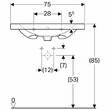 Раковина Geberit Acanto 500.622.01.2 75см с переливом, фото 5