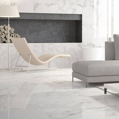 Керамогранит Golden Tile Calacatta Extra Белый Н90500/Н90509 59,5x59,5 см, фото 4