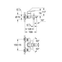 Смеситель для ванны Grohe BauLoop 23341000 хром, фото №2