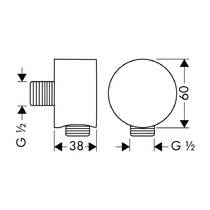 Шлангове підключення Axor Starck 27451990 золото полірований, фото №2