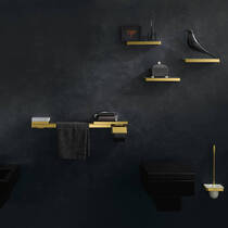 Полиця скляна Axor Universal Softsquare 42838950 30 см латунь матовий, фото №3