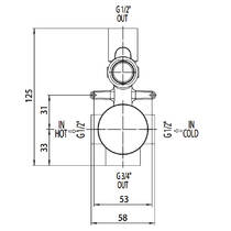 Внутренняя часть смесителя для ванны/душа Bossini Z00005000030005 хром, фото №3