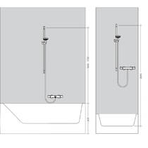 Душевая штанга 65 см Hansgrohe Unica Croma 26503000 с держателем-слайдером и душевым шлангом 160 см, хром, фото №3