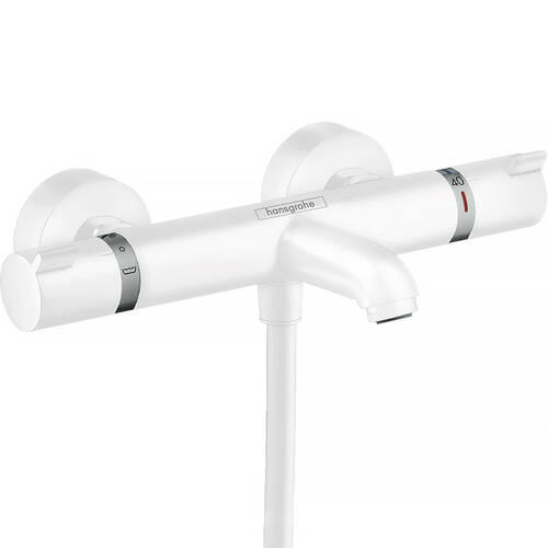 Смеситель для ванны Hansgrohe Ecostat Comfort 13114700 с термостатом, белый матовый, фото 1