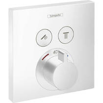 Змішувач прихованого монтажу для душу Hansgrohe ShowerSelect E 15763700 з термостатом, білий матовий, фото №1