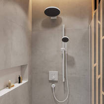 Змішувач прихованого монтажу для душу Hansgrohe ShowerSelect E 15763700 з термостатом, білий матовий, фото №3