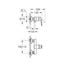 Смеситель для душа Grohe BauLoop 23634000 хром, фото №2