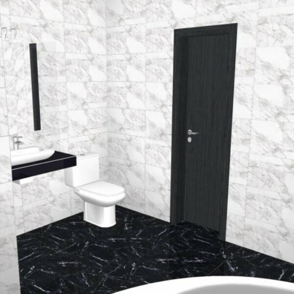 Керамограніт Megagres Marble Porto Nero LF6815 60x60 см, фото 2