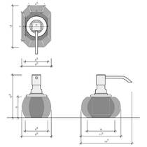 Дозатор для жидкого мыла Decor Walther Kristall KR SSP 0924481 янтарь/золото, фото №2