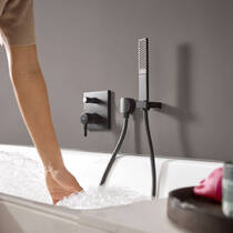 Ручний душ Hansgrohe Rainfinity 100 1jet 26866670 чорний матовий, фото №3