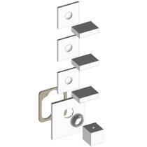 Смеситель скрытого монтажа для душа Bossini Rectangular Z033205 030 с термостатом, хром, фото №4