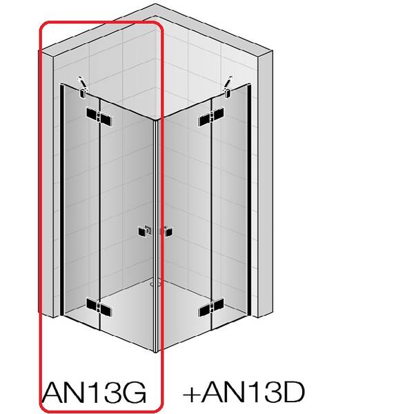 Душевые двери SanSwiss Annea BlackLine AN13G11000607 110х200 см распашные правые, фото 4