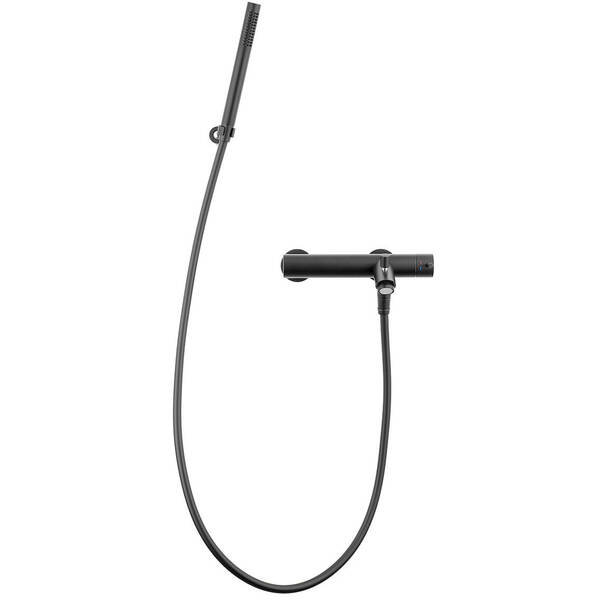 Смеситель для ванны Paffoni Light LIG 023 NO с ручным душем, черный, фото 3