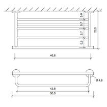 Тримач для рушників Decor Walther Basic BA KHT 0531860 чорний матовий, фото №2