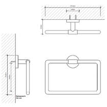 Держатель для полотенец Decor Walther Basic BA HTR 0531260 черный матовый, фото №2