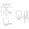 Склянка Decor Walther Basic BA WMG 0530960 з тримачем, чорний матовий, фото 2