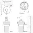 Дозатор для жидкого мыла Decor Walther Basic BA WSP 0530860 с держателем, черный матовый, фото 2