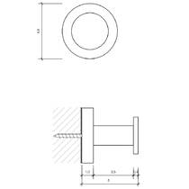 Гачок Decor Walther Basic BA HAK4 0530460 одинарний, чорний матовий, фото №2
