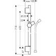 Душова стійка Hansgrohe Unica'S Puro 28632670 650 мм зі шлангом, фото 2