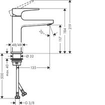 Смеситель для раковины Hansgrohe Metropol 32507670, фото №2