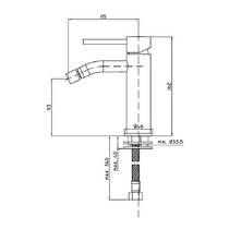 Змішувач для біде Paffoni Light LIG 131 NKNSP чорний нікель матовий, фото №2